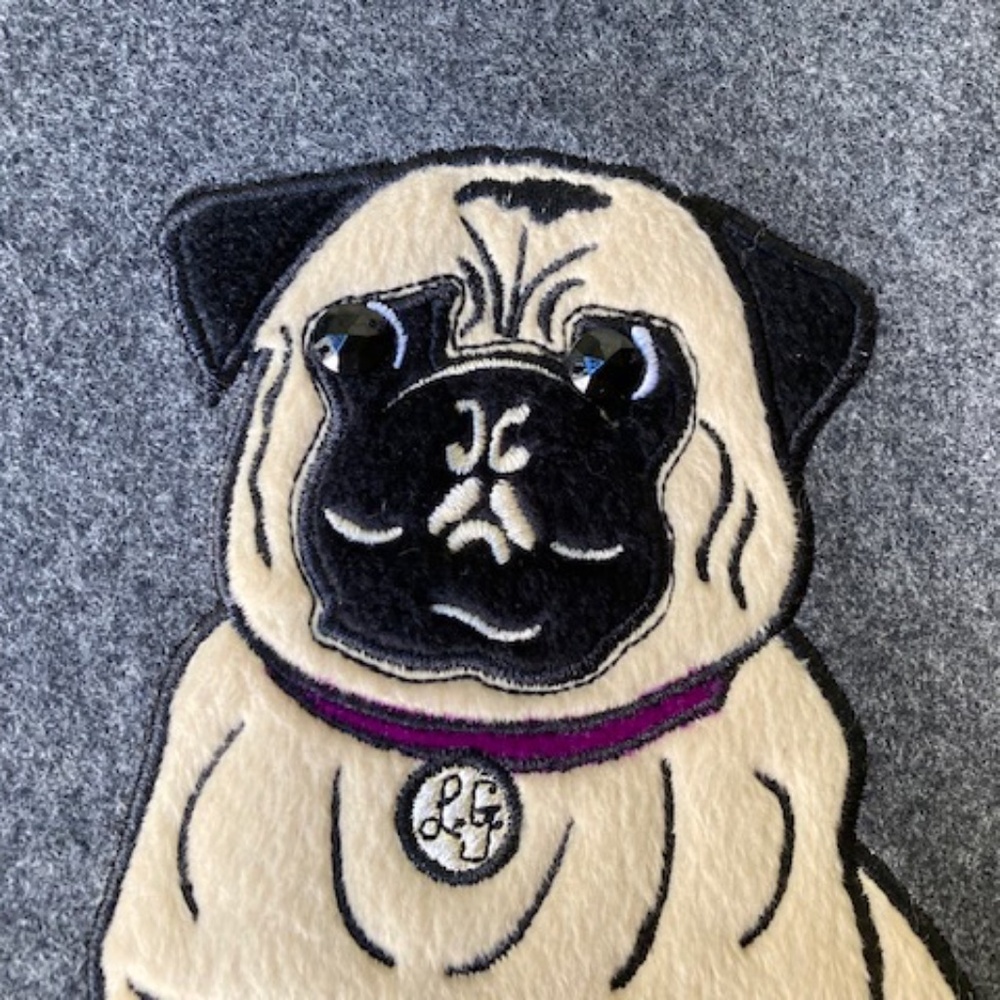 Lulu Guinness London "It's a Dogs Life"' Pug Tote Bag - Picture 6 of 16